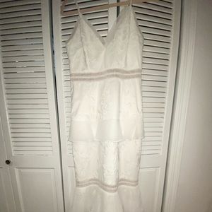 Aidan Mattox White Maxi Dress